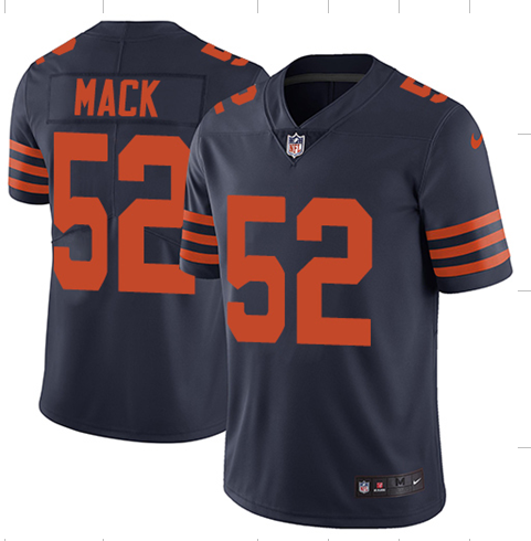 2018 Men Chicago Bears #52 Mack blue Nike Vapor Untouchable Limited Player NFL Jerseys->chicago bears->NFL Jersey